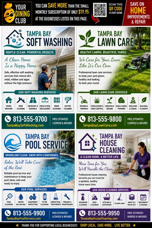 MMA SOHIAR 4 Ads Soft Washing, Lawn Care, Pool Service, House Cleaning